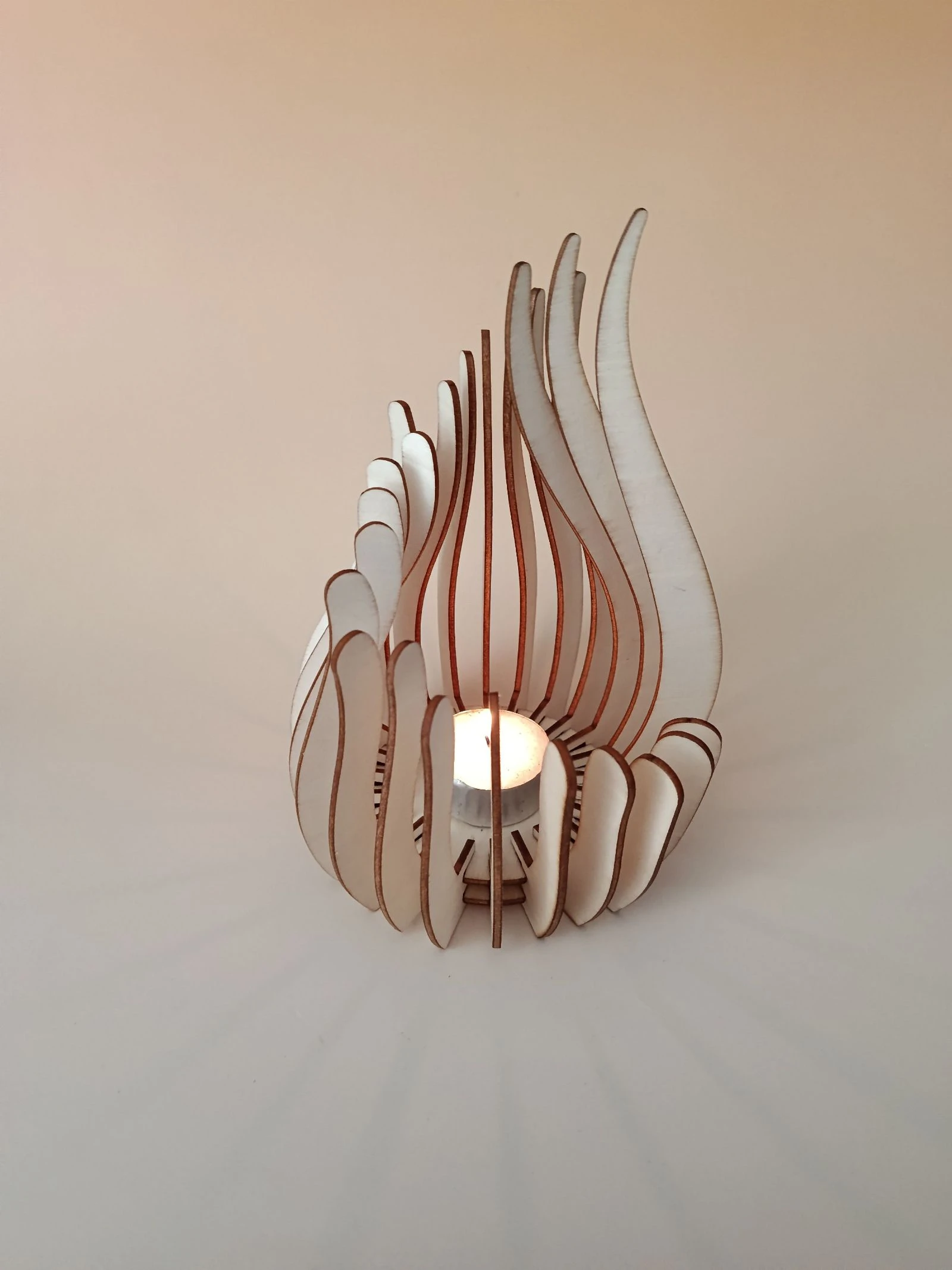 Bougeoir en bois 